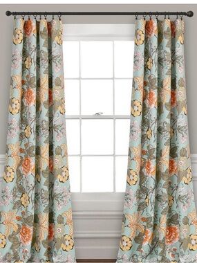 Larkone Floral Room Darkening Thermal Curtain Panels